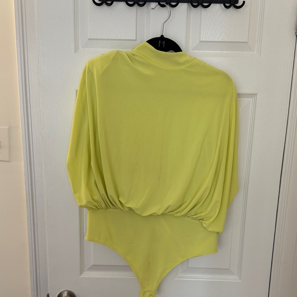 Express Mock-neck Open-back Bodysuit